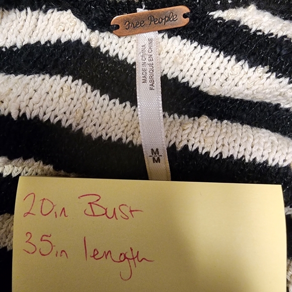 Free People Black and White Striped sweater Dress - Picture 5 of 6